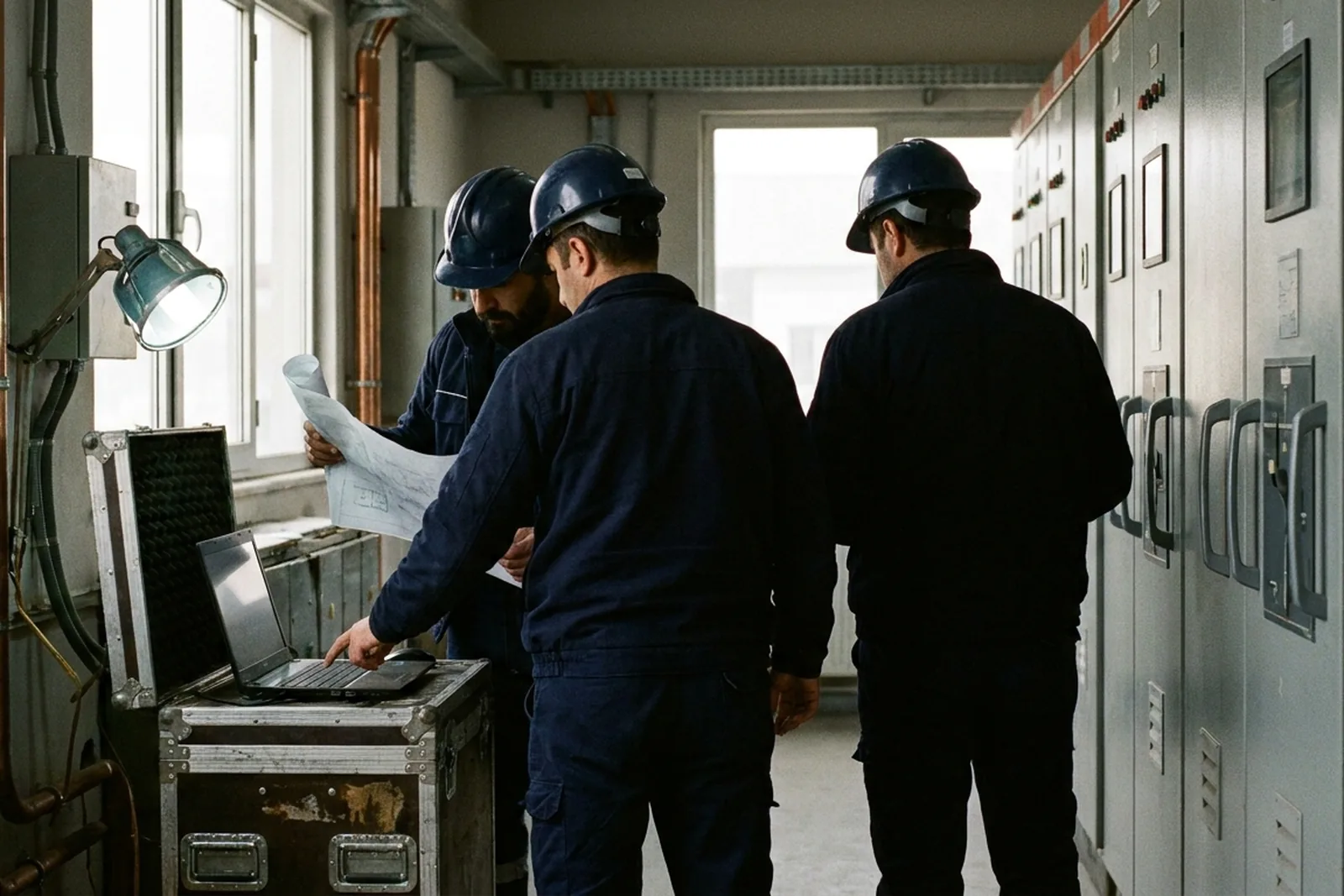 Proje sahasında elektrik altyapı çalışması